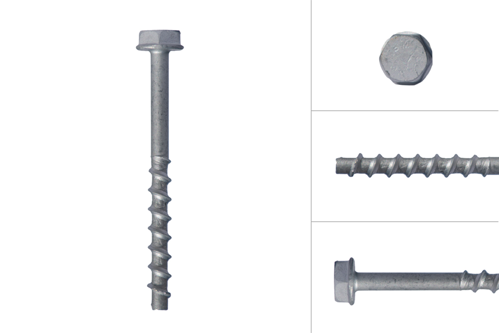 INDEX Betonschrauben 8x60mm Verzinkt - 50 Stück Box Für Sichere Befestigungen