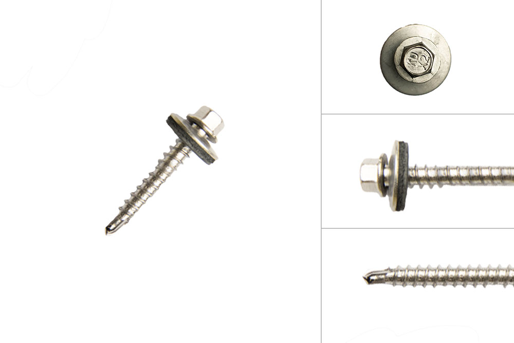 Wovar Trapezblechschrauben Verzinkt 6,3x38mm - 100 Stück Für Dach Und Fassaden