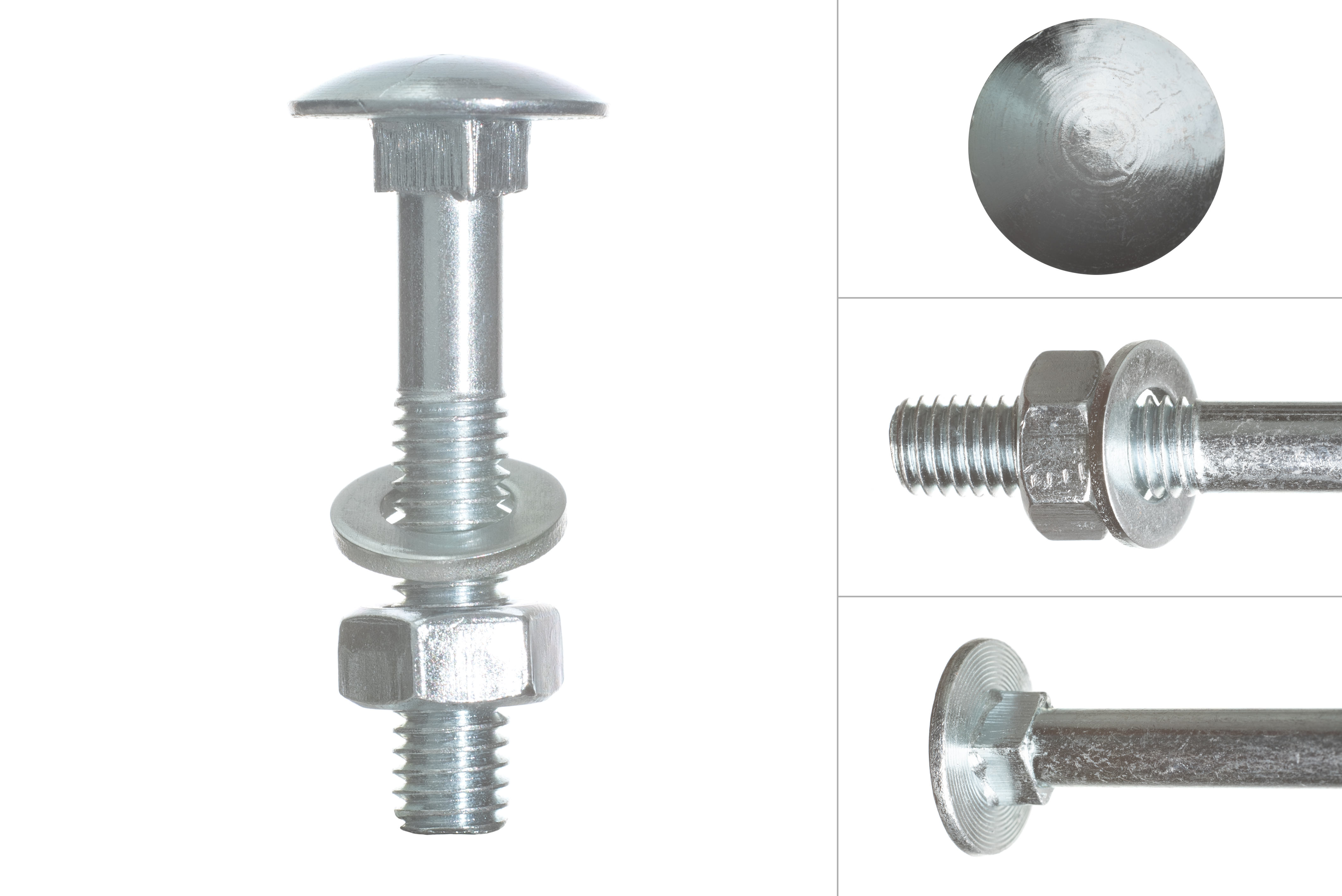 100 Stück DIN 603 Schlossschrauben Edelstahl A2 M6 x 20 mm
